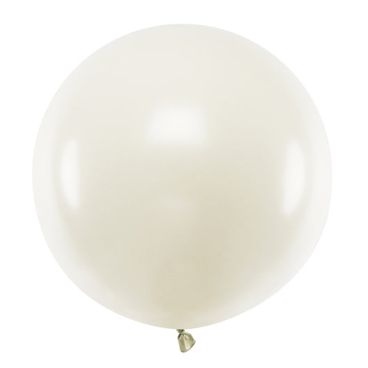 Apaļais balons Round Balloon, Pastel Light Cream, 60cm, Hēlija baloni Liepājā
