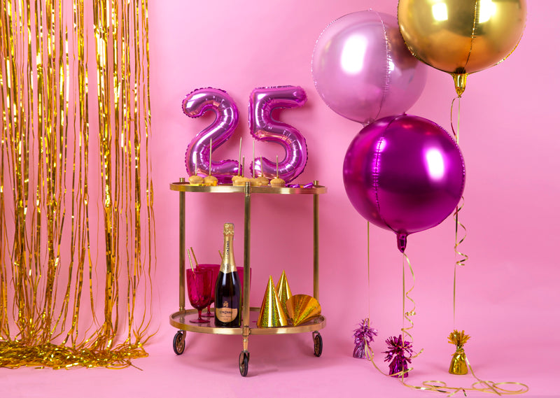 Bumba - apaļš folija balons, zelts, 40cm, FB13M-019_01, Hēlija baloni Liepājā