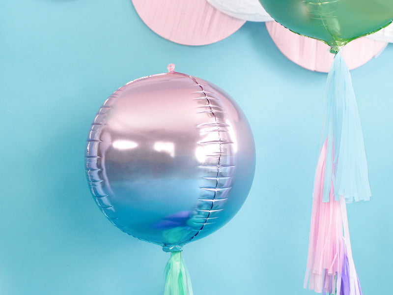 Bumba - apaļš folija balons, ombre, 35cm, FB39-014, Hēlija baloni Liepājā

