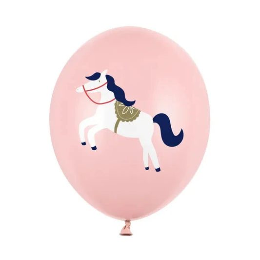 Hēlija balons Rozā Zirdziņš - Little Horse, Pastel Pale Pink Balloon, 30cm