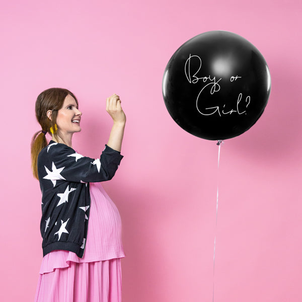 "Gender Reveal" Balons puisītim, ar zilu konfeti, 100cm, BG36-2-C