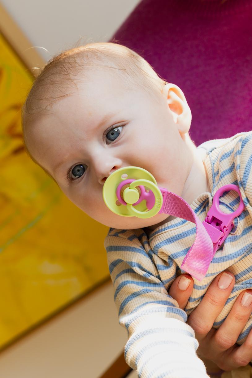 Knupīša turētājs Pacifier Clip Loop - Bubblegum, BIBS