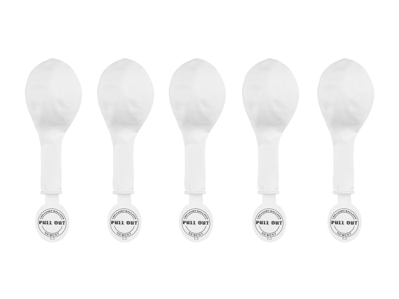 LED balionai su šviesa - LED balionas, balti, 30 cm, 5 vnt.