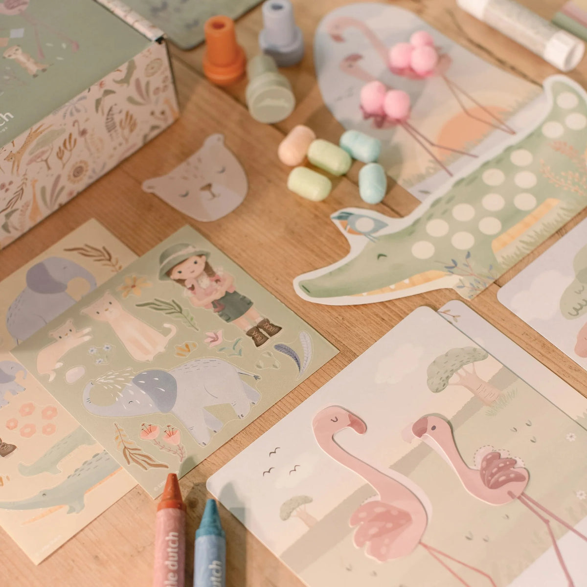 Radošais komplekts XL, Safari Friends Creativity Box, Little Dutch, BT126913