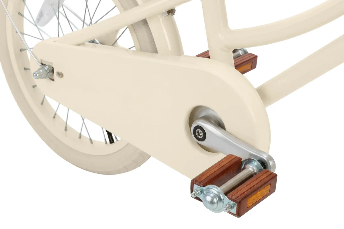 Bērnu divritenis ar pītu grozu 14 collas, Classic Bike Vintage Cream, Banwood, BW-CL14-CREAM