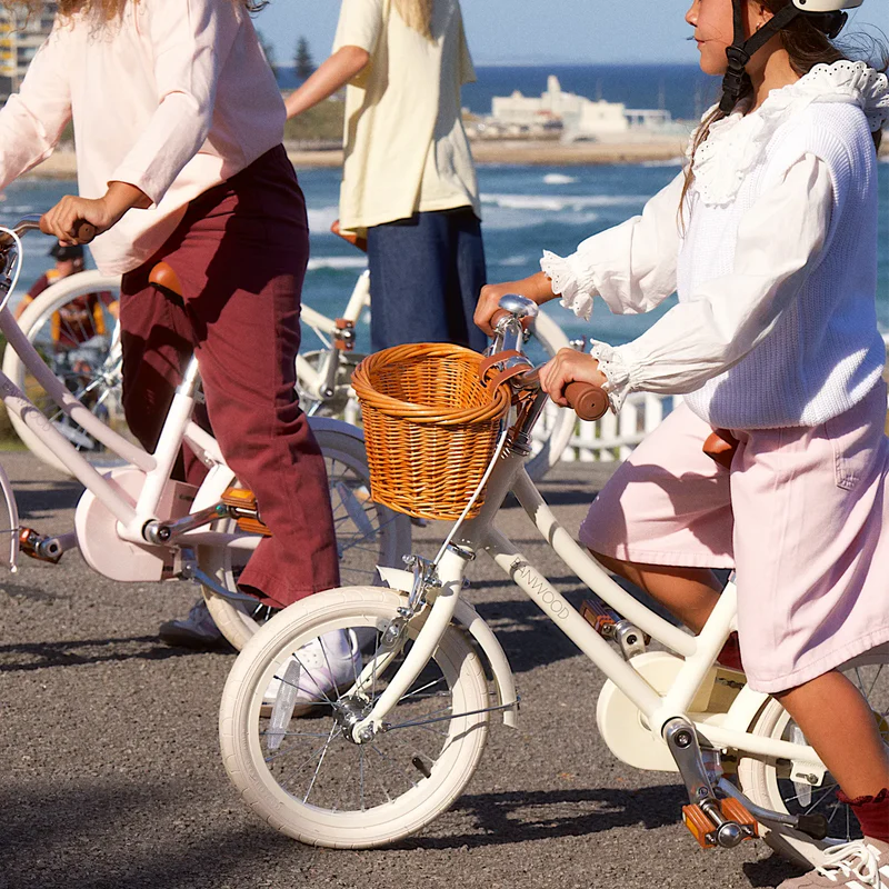 Bērnu divritenis ar pītu grozu 14 collas, Classic Bike Vintage Cream, Banwood, BW-CL14-CREAM