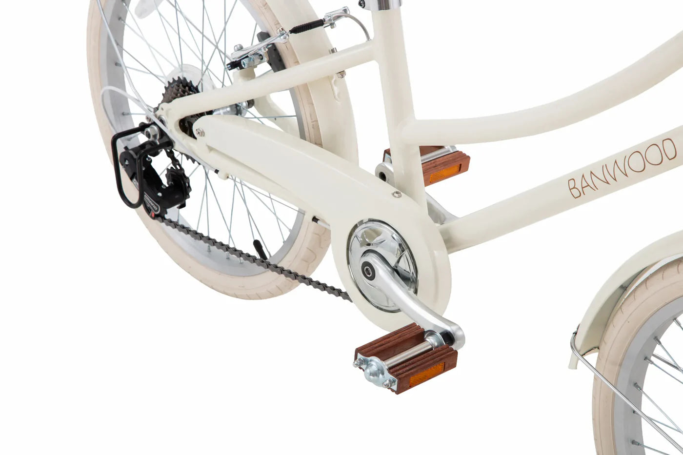 Bērnu divritenis ar pītu grozu 20 collas, Classic Bike Vintage Cream, Banwood, BW-CL20-CREAM