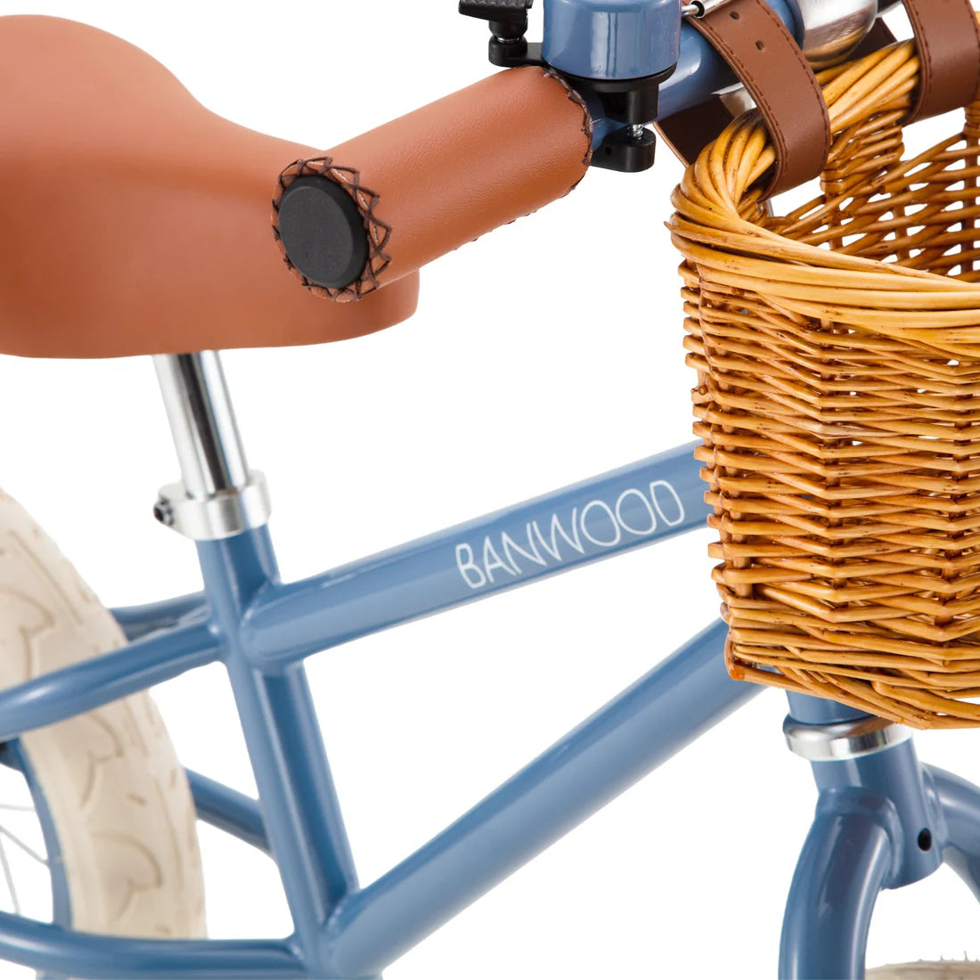 Zils bērnu skrejritenis ar grozu, Balance Bike First Go, Blue, Banwood