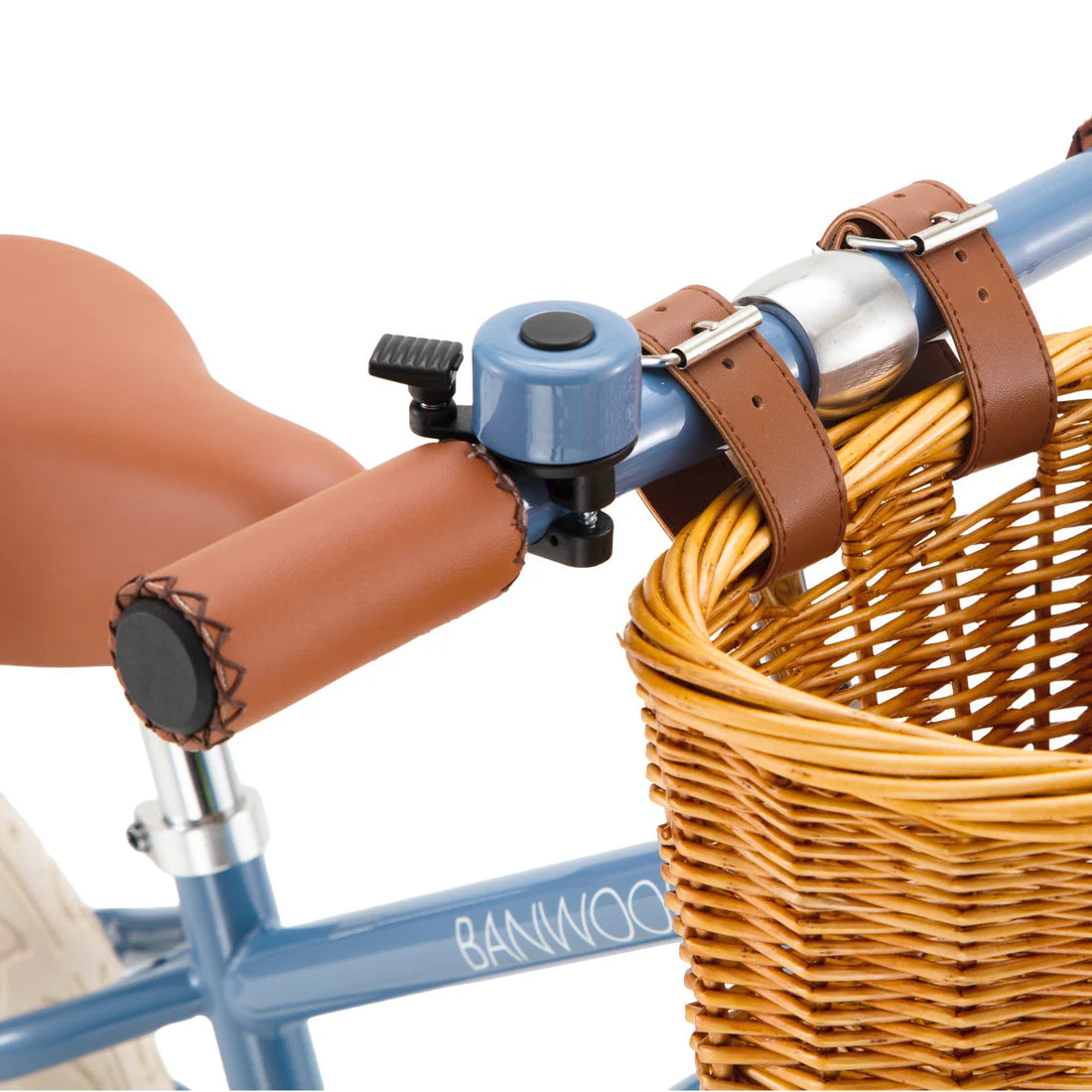 Zils bērnu skrejritenis ar grozu, Balance Bike First Go, Blue, Banwood