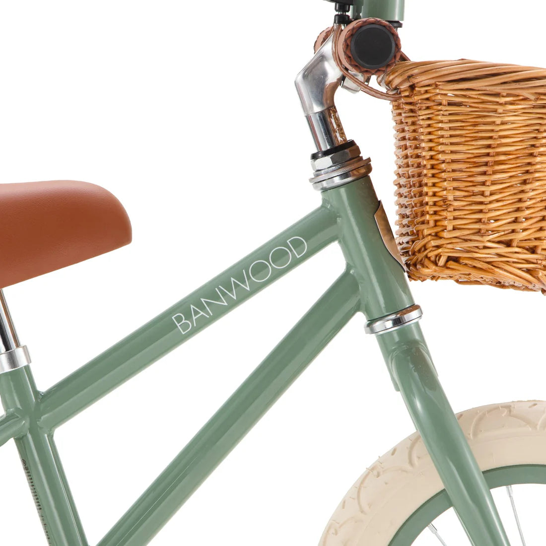 Zaļš bērnu skrejritenis ar grozu, Balance Bike First Go, Forest, Banwood