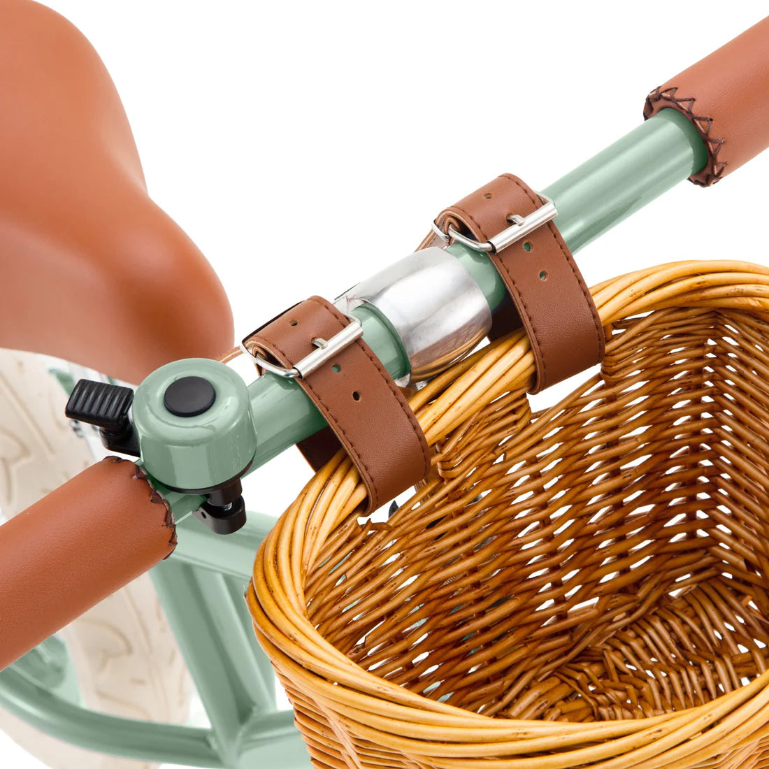 Zaļš bērnu skrejritenis ar grozu, Balance Bike First Go, Forest, Banwood