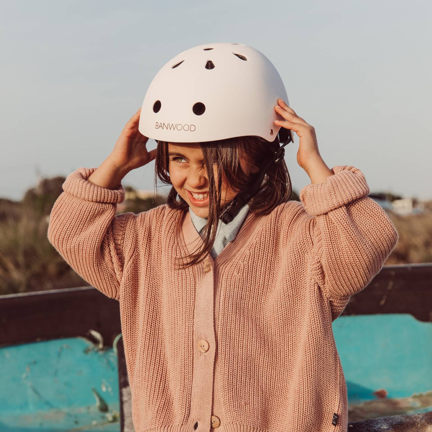 Bērnu drošības ķivere, Classic Helmet, Matte Pink, Banwood (50-54cm), BW-HELMET-PINK
