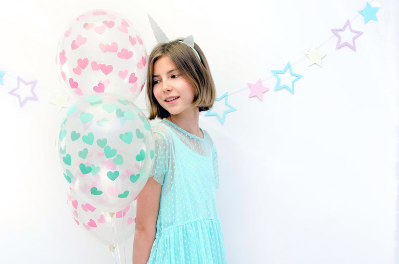 Hēlija balons - Hearts, Crystal Clear Balloon, 30cm, Hēlija baloni Liepājā, SB14C-228-099P