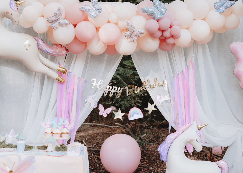Dzimšanas dienas virtene ar uzrakstu "Happy Birthday", GRL120, Paarty Deco