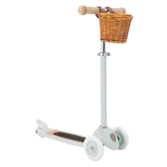 Skrejritenis bērniem, gaiši zaļš, 3-wheel Scooter, pale mint, Banwood