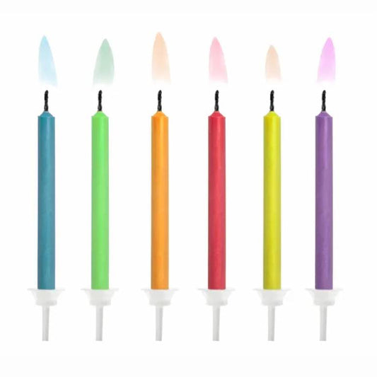 Svecītes ar krāsainām liesmiņām , Birthday Cake Candles Colored Flames