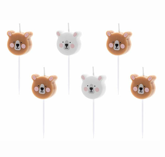 Dzimšanas dienas kūkas svecītes - lācīši, Birthday Cake Candles, Bear, SCS-11
