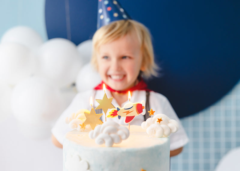 Dzimšanas dienas kūkas svecītes - Lidmašīnas, Birthday Cake Candles, Airplanes, SCS-19, Party Deco