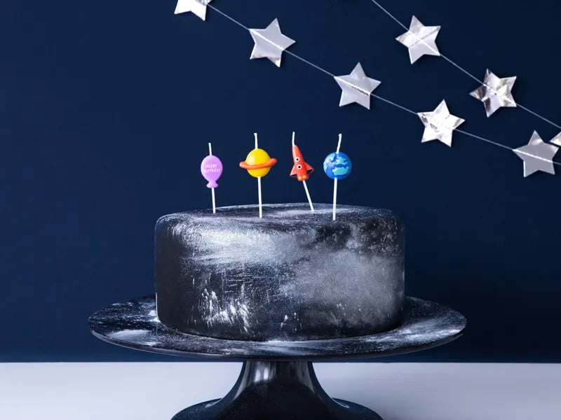 Dzimšanas dienas kūkas svecītes - Kosmoss, Birthday Cake Candles, Space