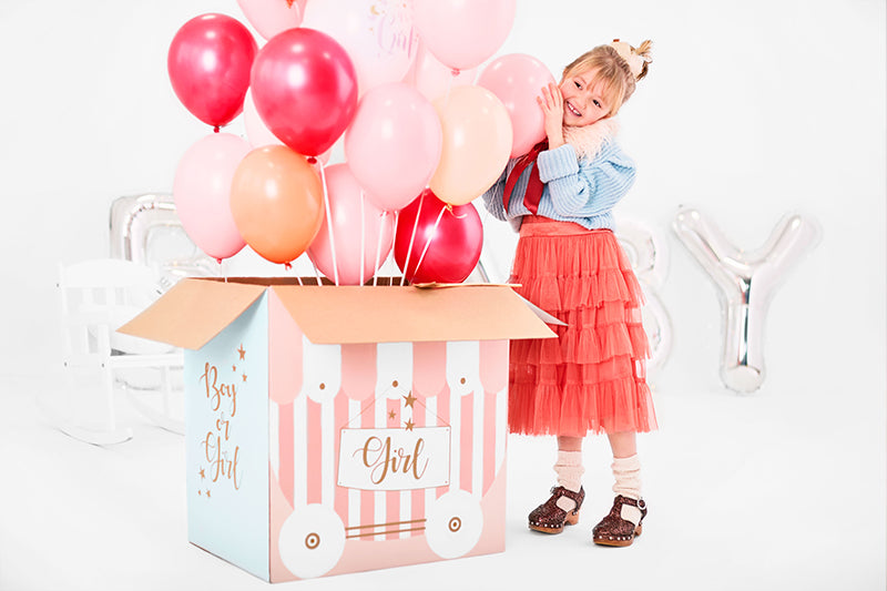 Balonu kaste 'Gender Reveal' ballītei, Balloon Box - Boy or Girl, 60x40x60cm