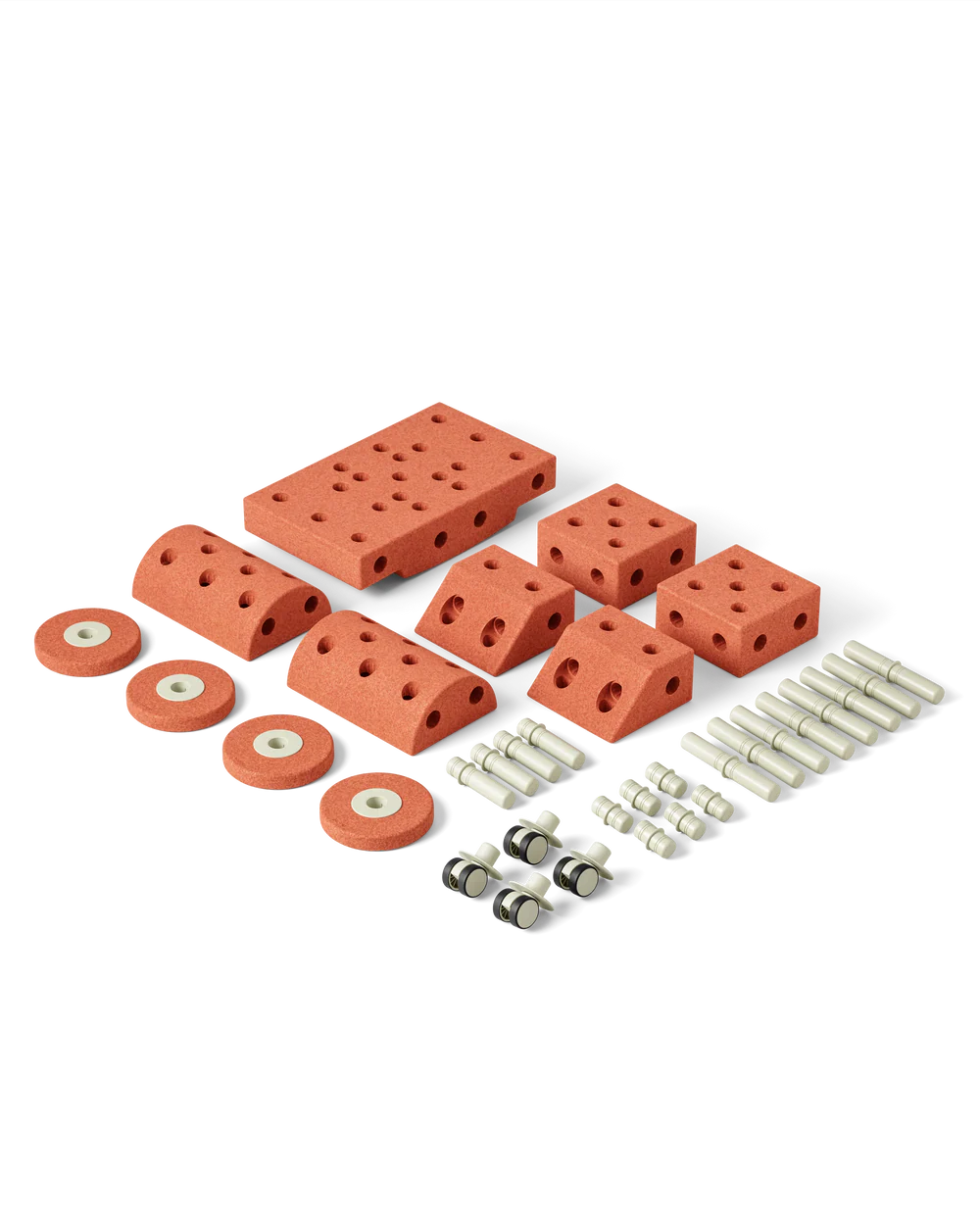 Būvēšanas bloki Dreamer Set, Building blocks, Burnt Orange / Dusty Green, MODU, M-SET-DRE-BO-DG