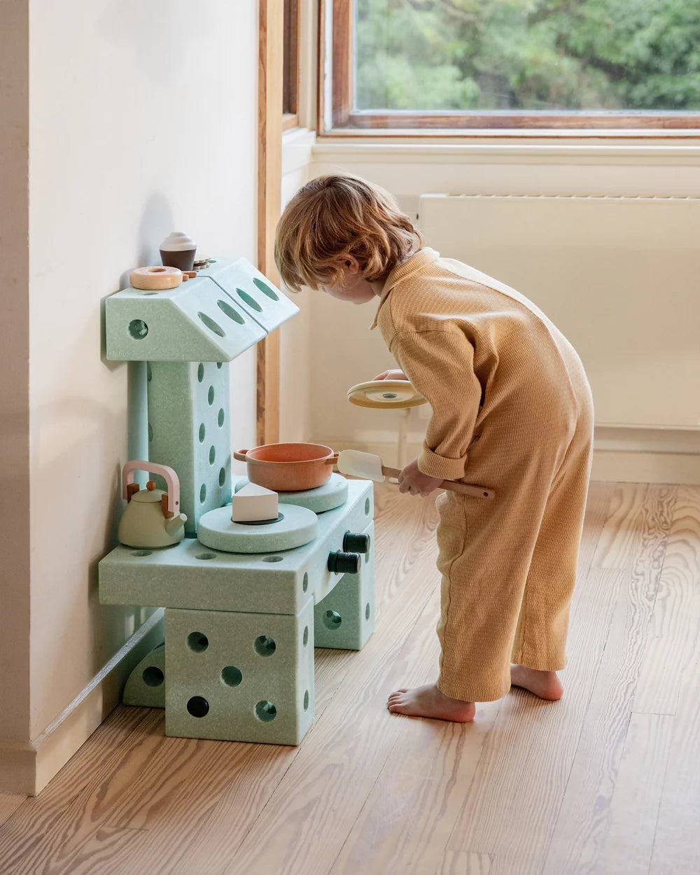 Būvēšanas bloki Dreamer Set, Building blocks, Ocean Mint / Forest Green, MODU, M-SET-DRE-OM-FG