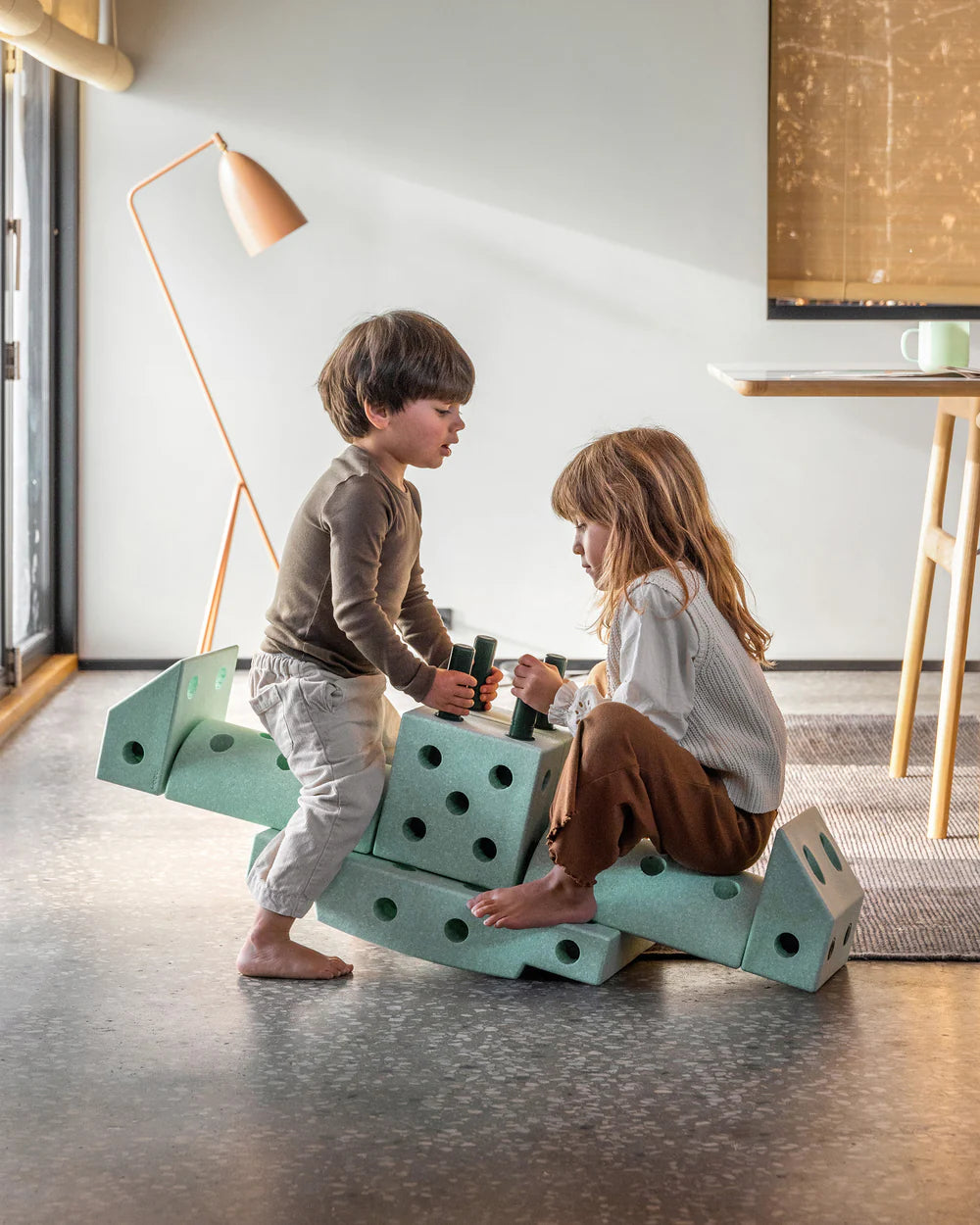 Būvēšanas bloki Dreamer Set, Building blocks, Ocean Mint / Forest Green, MODU, M-SET-DRE-OM-FG