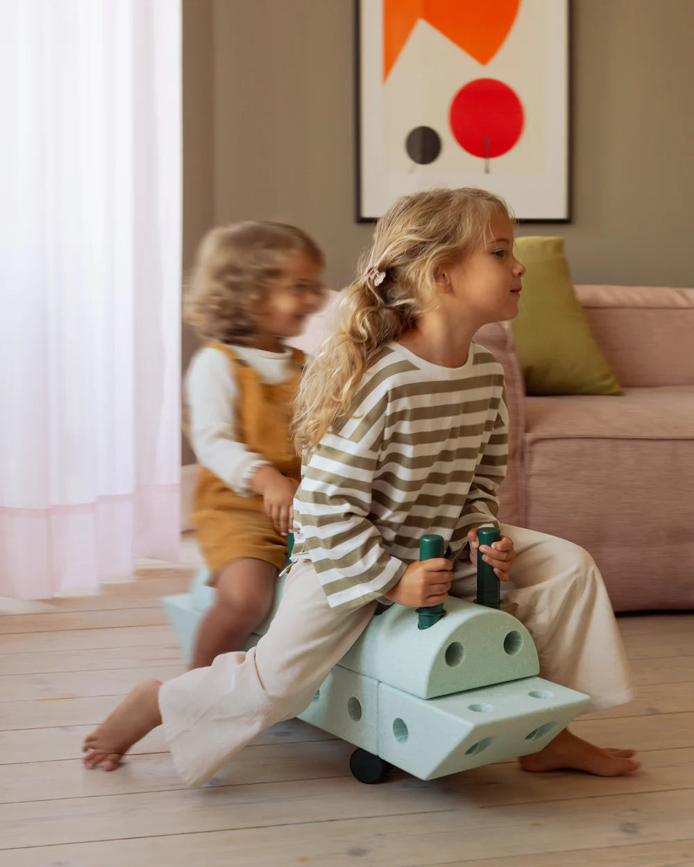 Būvēšanas bloki Dreamer Set, Building blocks, Ocean Mint / Forest Green, MODU, M-SET-DRE-OM-FG