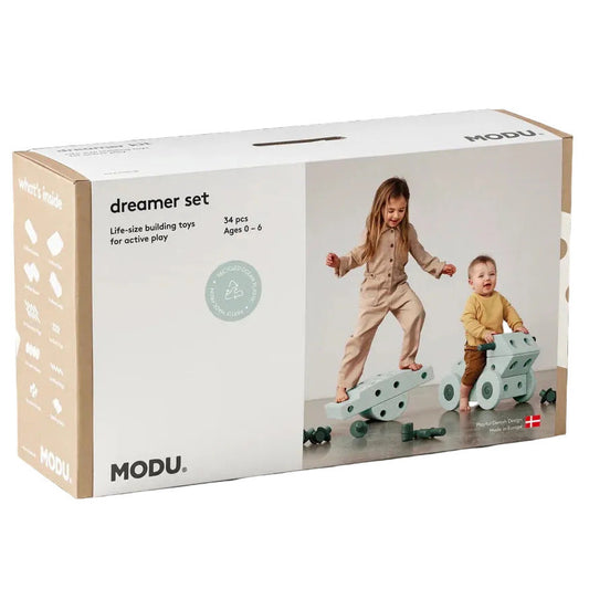 Būvēšanas bloki Dreamer Set, Building blocks, Ocean Mint / Forest Green, MODU, M-SET-DRE-OM-FG