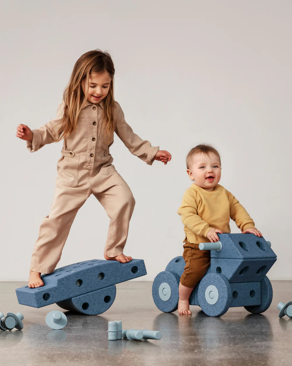 Būvēšanas bloki Dreamer Set, Building blocks, Deep Blue / Sky Blue, MODU, M-SET-DRE-DB-SB