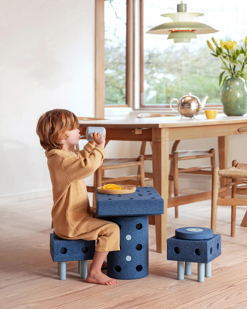 Būvēšanas bloki Dreamer Set, Building blocks, Deep Blue / Sky Blue, MODU, M-SET-DRE-DB-SB