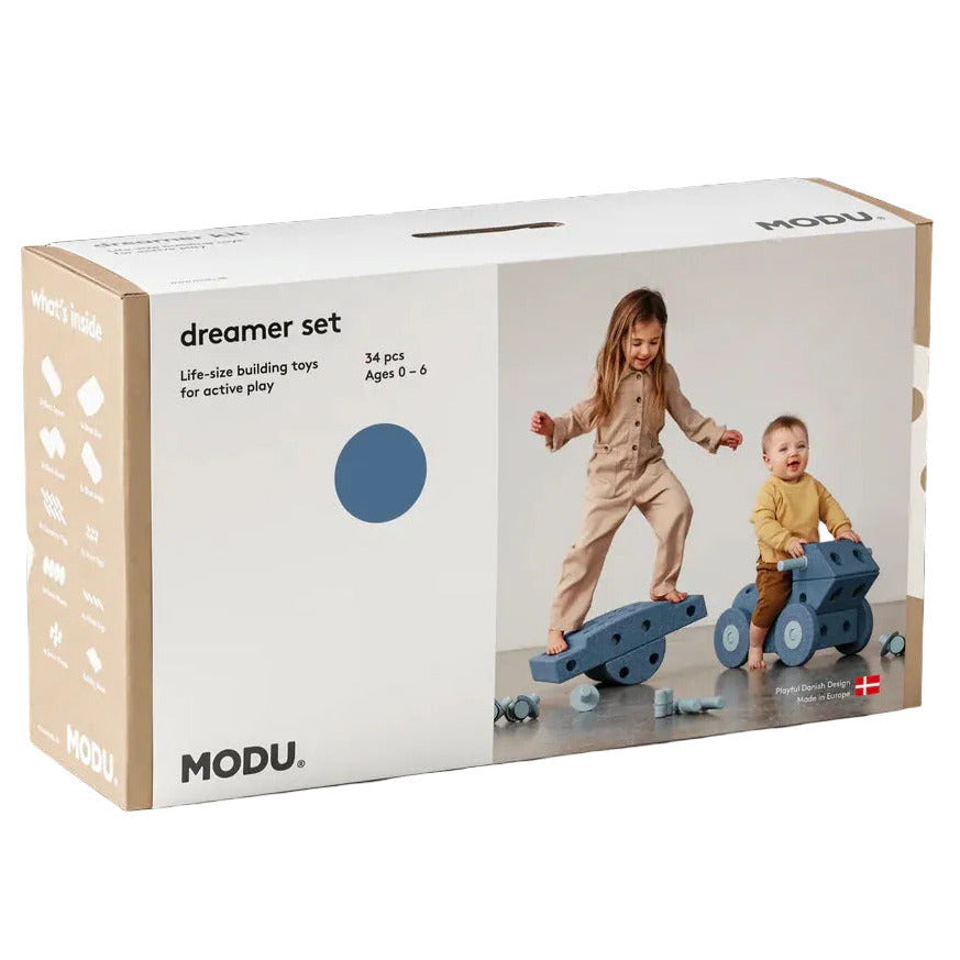 Būvēšanas bloki Dreamer Set, Building blocks, Deep Blue / Sky Blue, MODU, M-SET-DRE-DB-SB