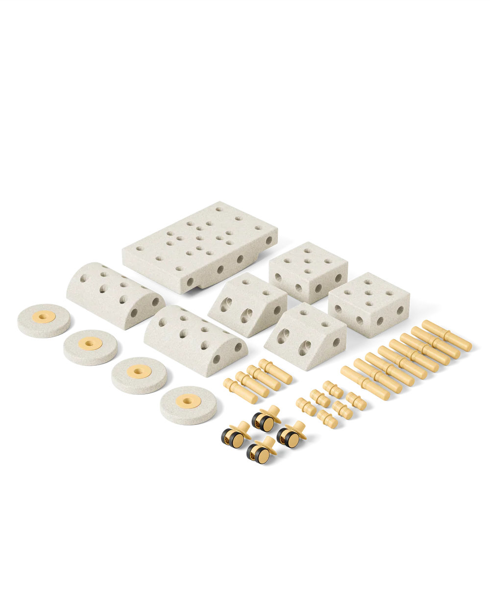 Būvēšanas bloki Dreamer Set, Building blocks, Sand Grey / Honey Yellow, MODU, M-SET-DRE-SG-HY