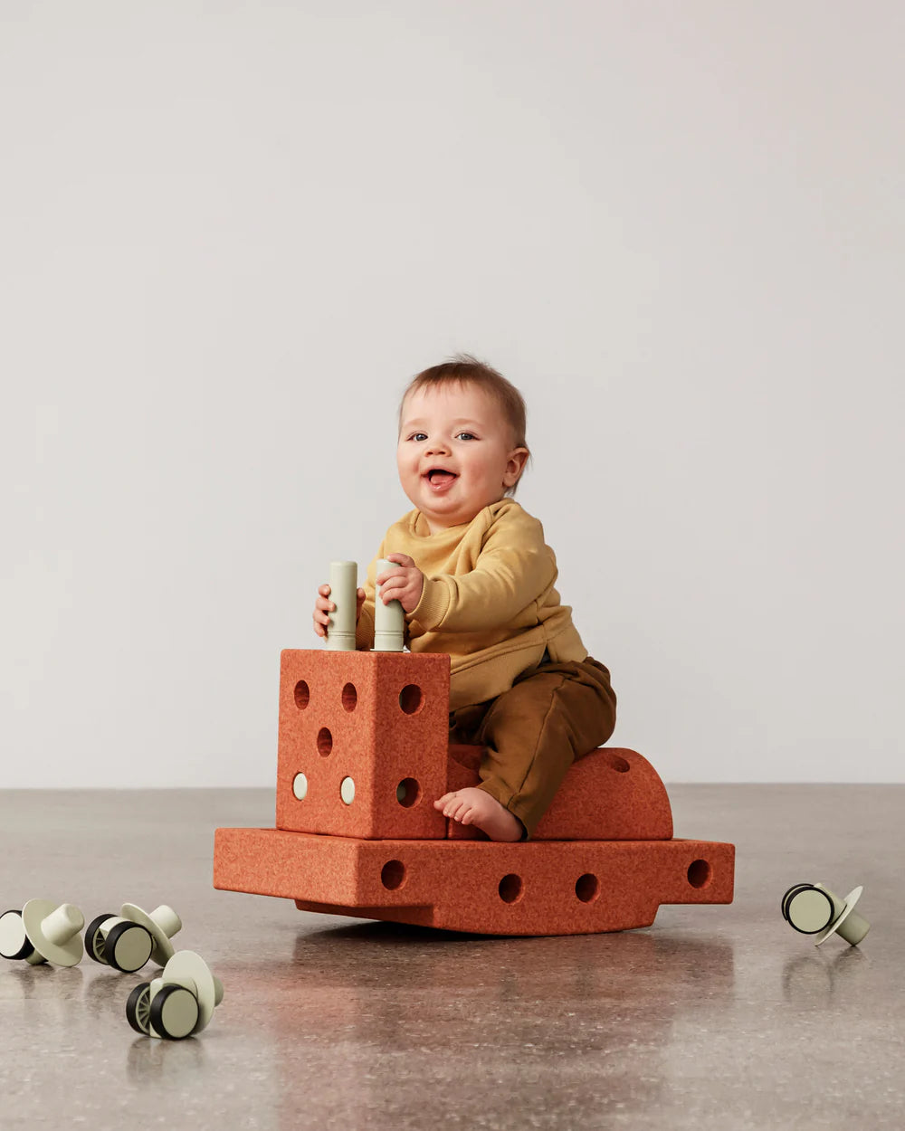 Būvēšanas bloki Curiosity Set, Building blocks, Burnt Orange / Dusty Green, MODU, M-SET-CUR-BO-DG