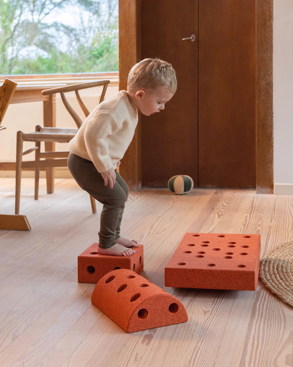 Būvēšanas bloki Curiosity Set, Building blocks, Burnt Orange / Dusty Green, MODU, M-SET-CUR-BO-DG