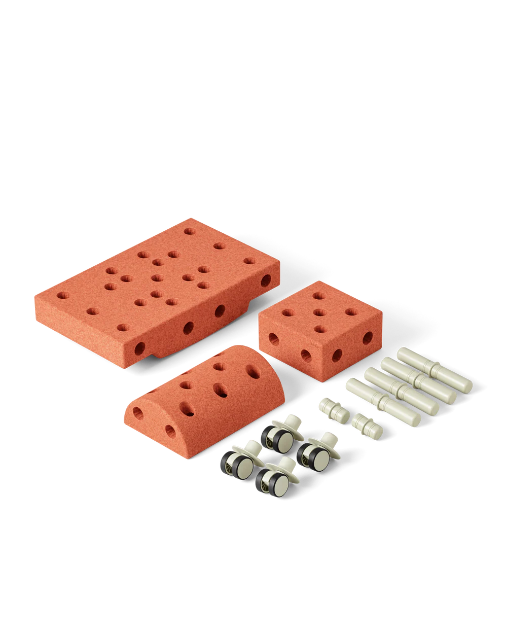Būvēšanas bloki Curiosity Set, Building blocks, Burnt Orange / Dusty Green, MODU, M-SET-CUR-BO-DG