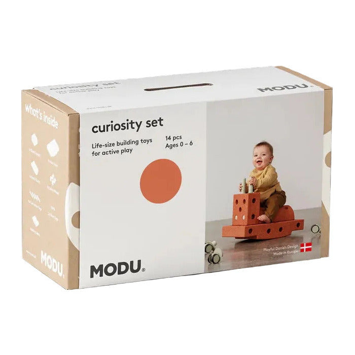 Būvēšanas bloki Curiosity Set, Building blocks, Burnt Orange / Dusty Green, MODU, M-SET-CUR-BO-DG