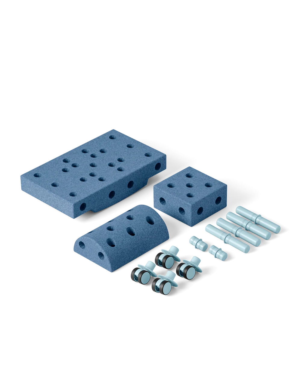 Būvēšanas bloki Curiosity Set, Building blocks, Deep Blue / Sky Blue, MODU, M-SET-CUR-DB-SB