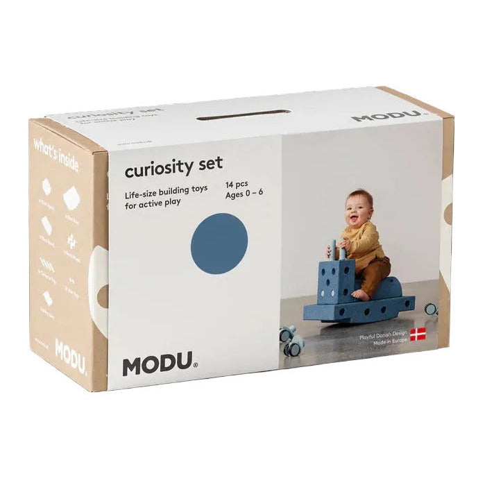 Būvēšanas bloki Curiosity Set, Building blocks, Deep Blue / Sky Blue, MODU, M-SET-CUR-DB-SB