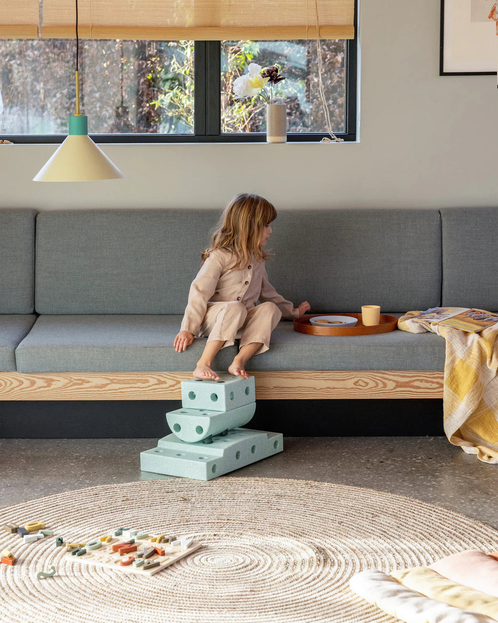 Būvēšanas bloki Curiosity Set, Building blocks, Ocean Mint / Forest Green, MODU, M-SET-CUR-OM-FG