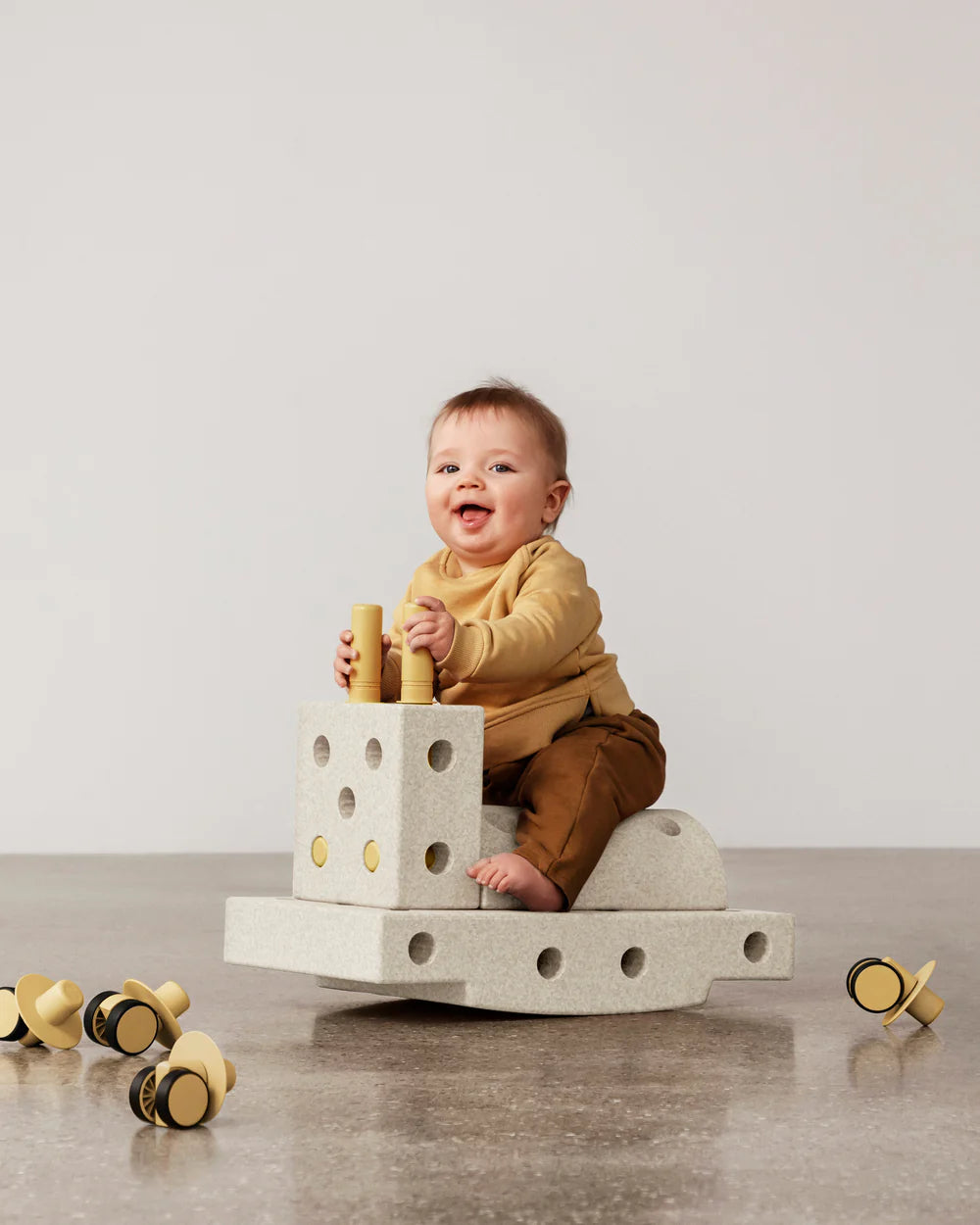 Būvēšanas bloki Curiosity Set, Building blocks, Sand Grey / Honey Yellow, MODU, M-SET-CUR-SG-HY