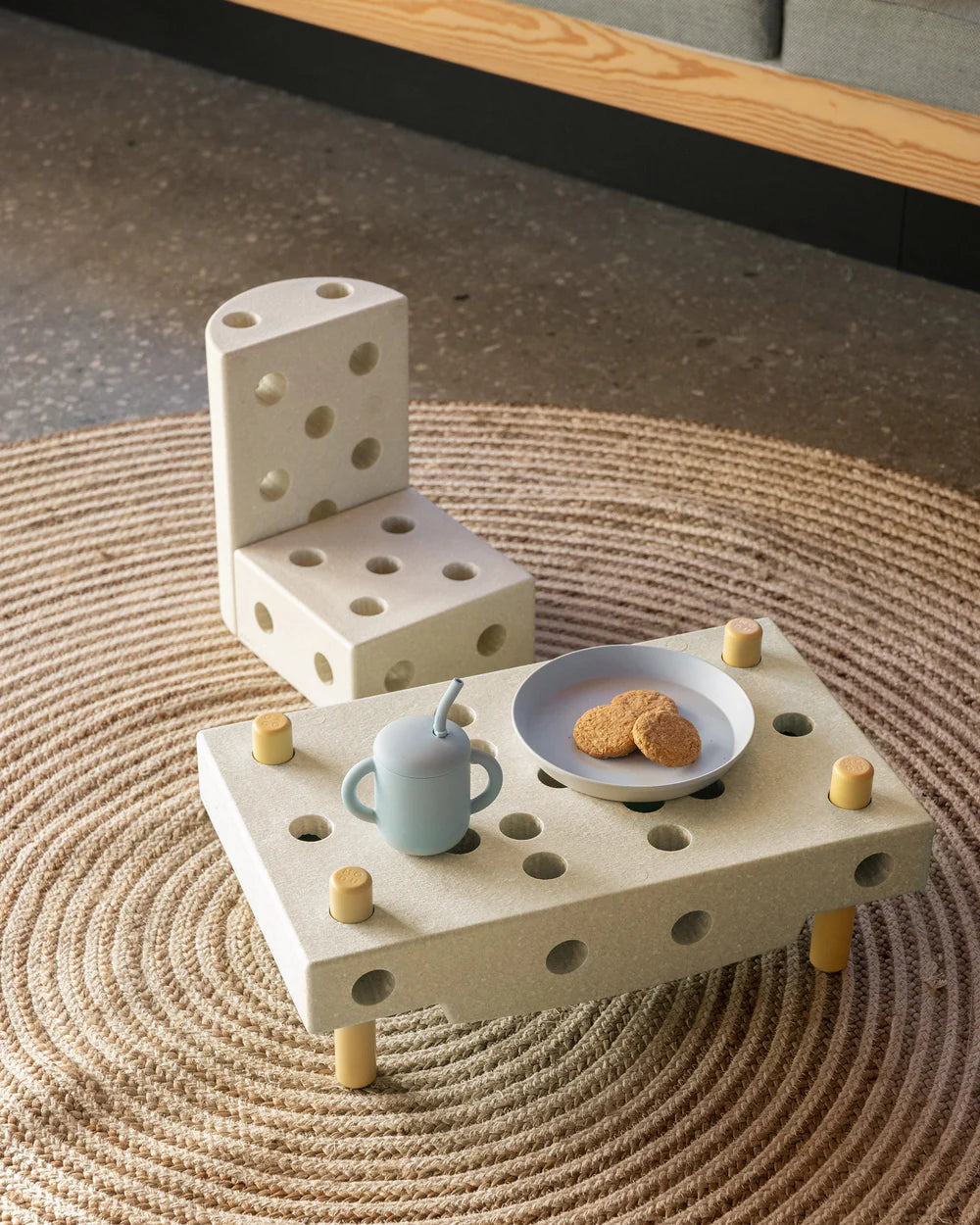 Būvēšanas bloki Curiosity Set, Building blocks, Sand Grey / Honey Yellow, MODU, M-SET-CUR-SG-HY