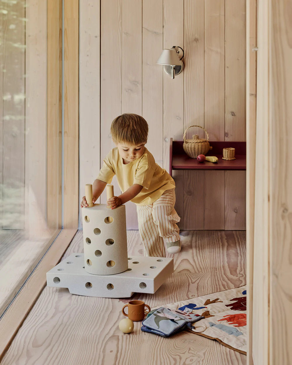 Būvēšanas bloki Curiosity Set, Building blocks, Sand Grey / Honey Yellow, MODU, M-SET-CUR-SG-HY