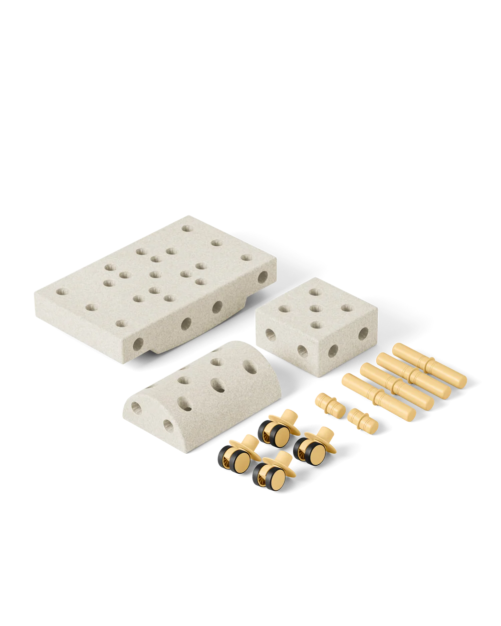 Būvēšanas bloki Curiosity Set, Building blocks, Sand Grey / Honey Yellow, MODU, M-SET-CUR-SG-HY