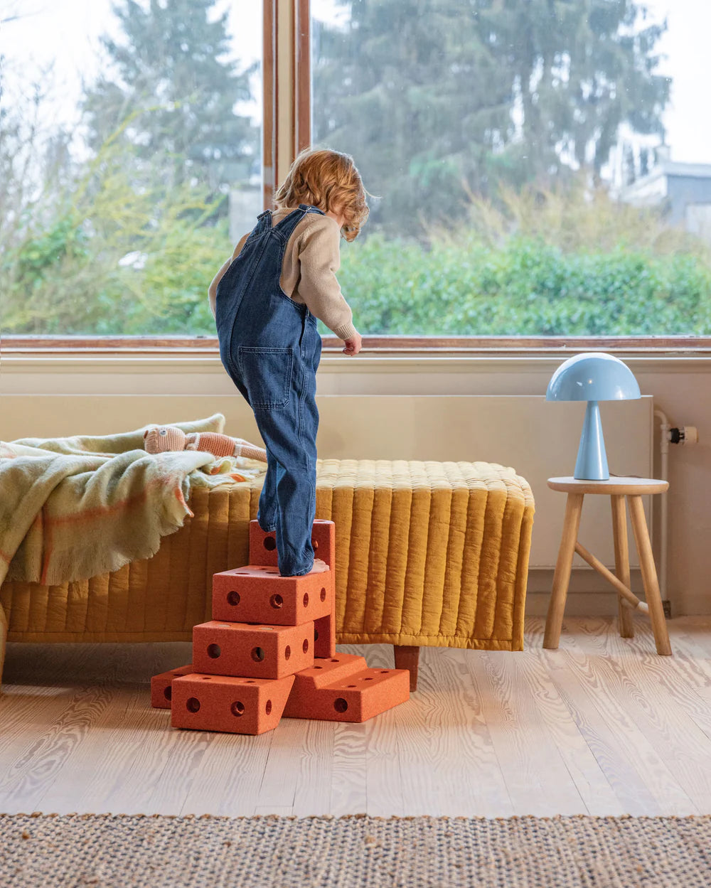 Būvēšanas bloki Explorer Set, Building blocks, Burnt Orange / Dusty Green, MODU, M-SET-EXP-BO-DG
