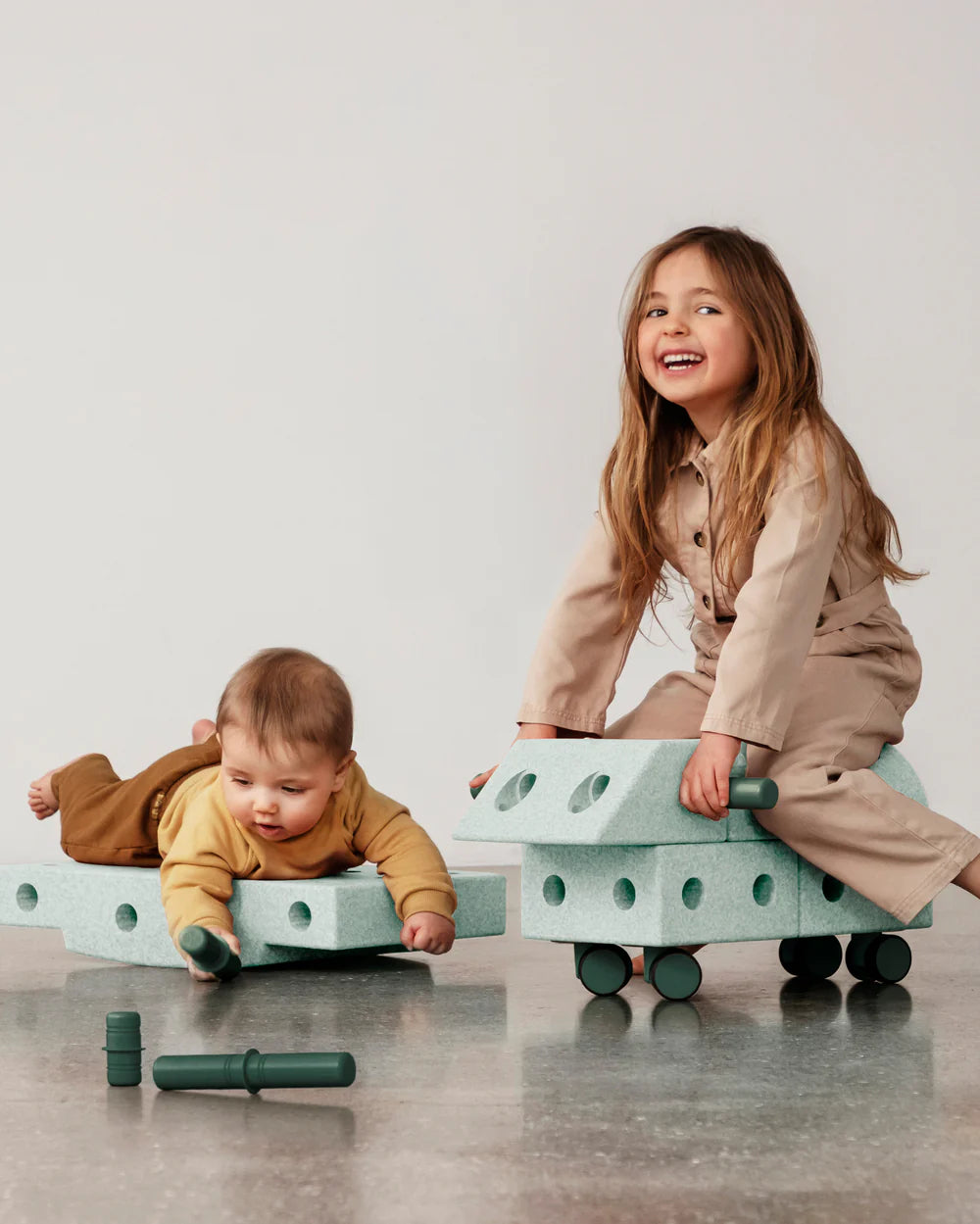 Būvēšanas bloki Explorer Set, Building blocks, Ocean Mint / Forest Green, MODU, M-SET-EXP-OM-FG