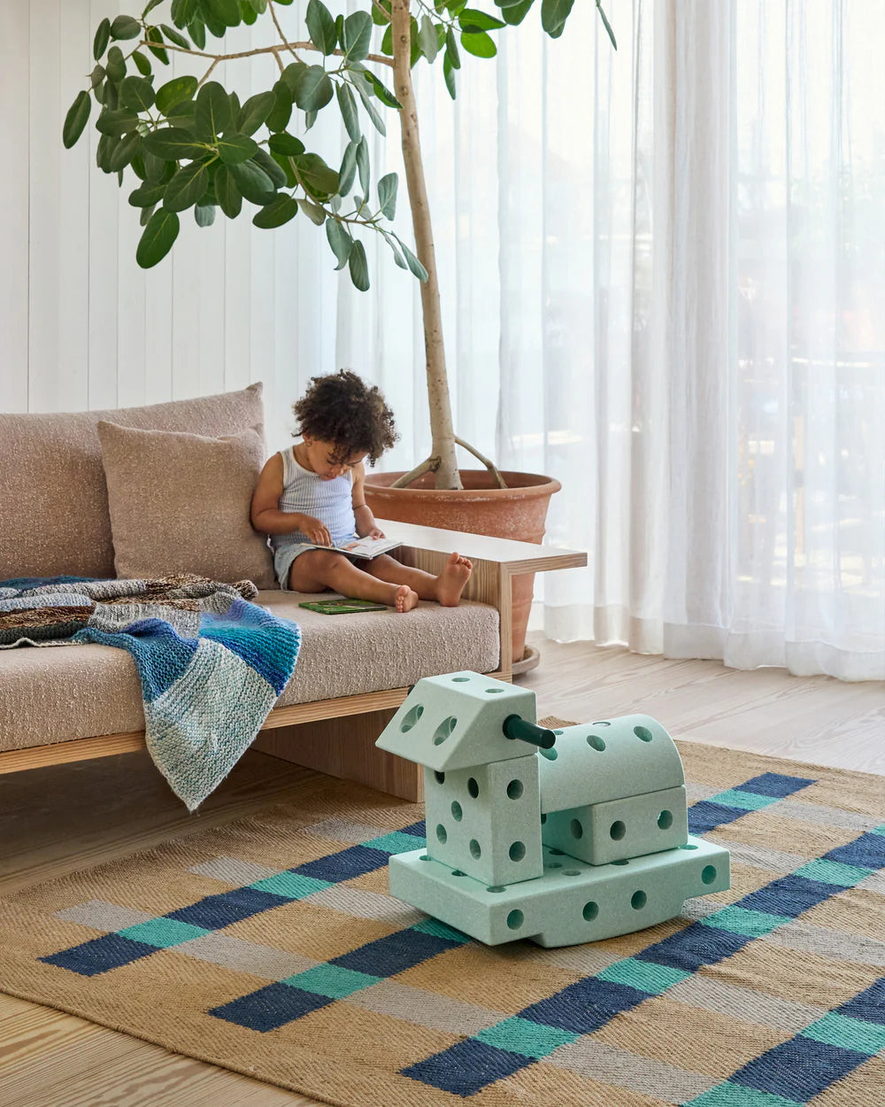Būvēšanas bloki Explorer Set, Building blocks, Ocean Mint / Forest Green, MODU, M-SET-EXP-OM-FG