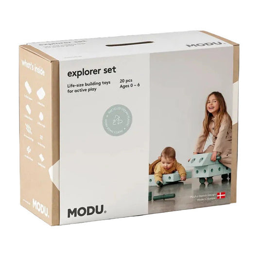 Būvēšanas bloki Explorer Set, Building blocks, Ocean Mint / Forest Green, MODU, M-SET-EXP-OM-FG