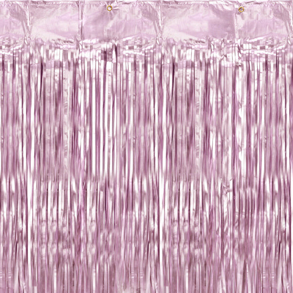 Folija aizkari fotosienai "Lietutiņš" Party Curtain, rozā, 90x250cm, CRT-015ME