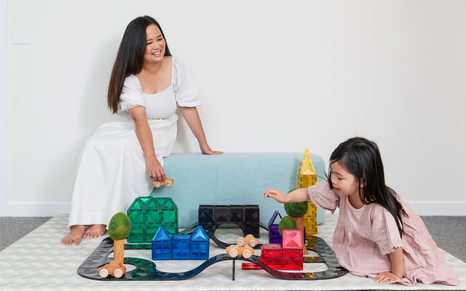 Magnētiskais konstruktors Ceļi, Creative Roads Pack, 48 gab, Connetix, CT-O-00048-CR